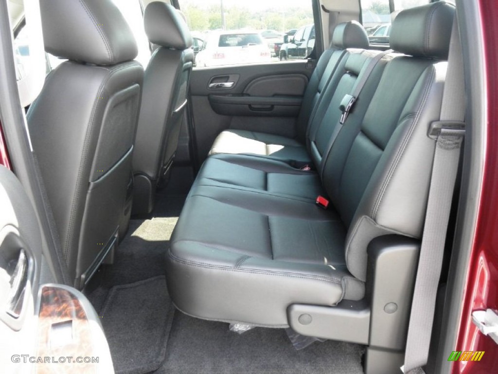 Ebony Interior 2013 GMC Sierra 3500HD Denali Crew Cab 4x4 Dually Photo #69812542