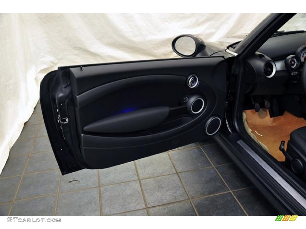 2013 Mini Cooper Convertible Carbon Black Door Panel Photo #69813271