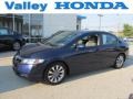 2009 Royal Blue Pearl Honda Civic EX-L Sedan  photo #1