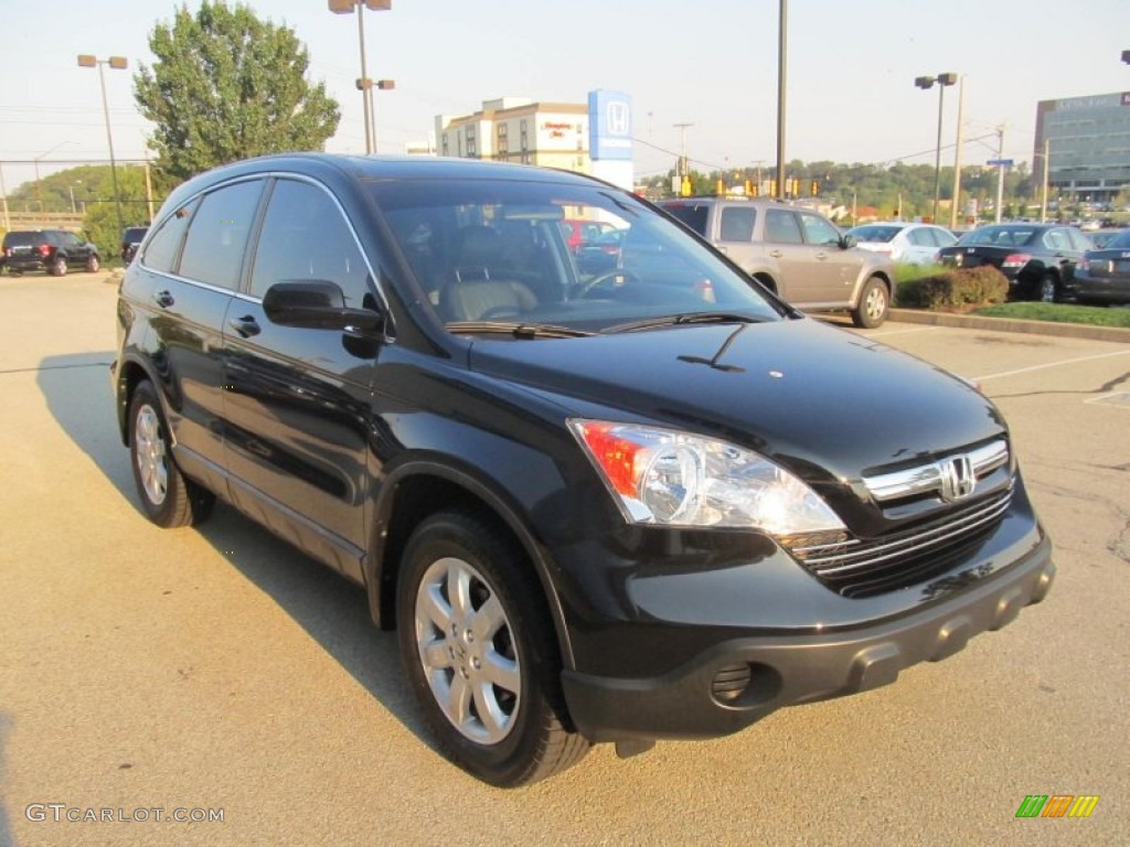 2009 CR-V EX-L 4WD - Crystal Black Pearl / Black photo #5