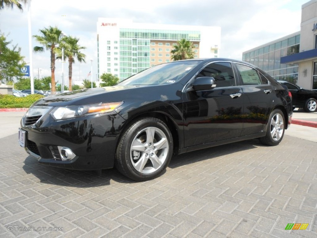 2012 TSX Sedan - Crystal Black Pearl / Ebony photo #3