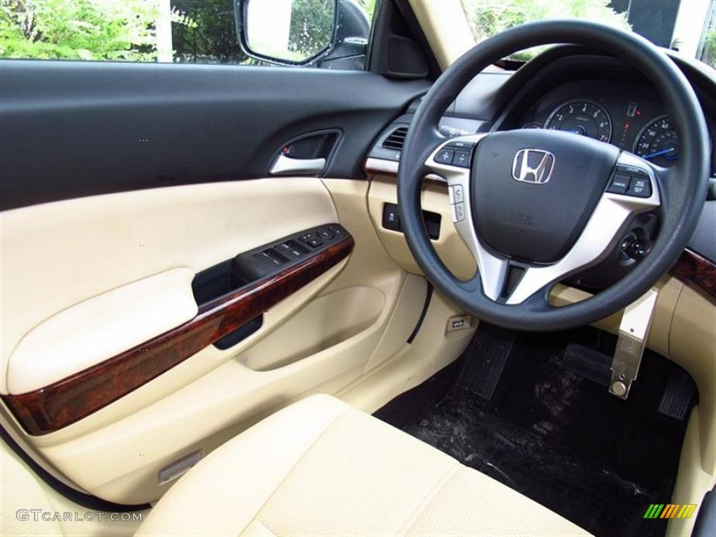 2012 Honda Accord Crosstour EX Ivory Steering Wheel Photo #69817270