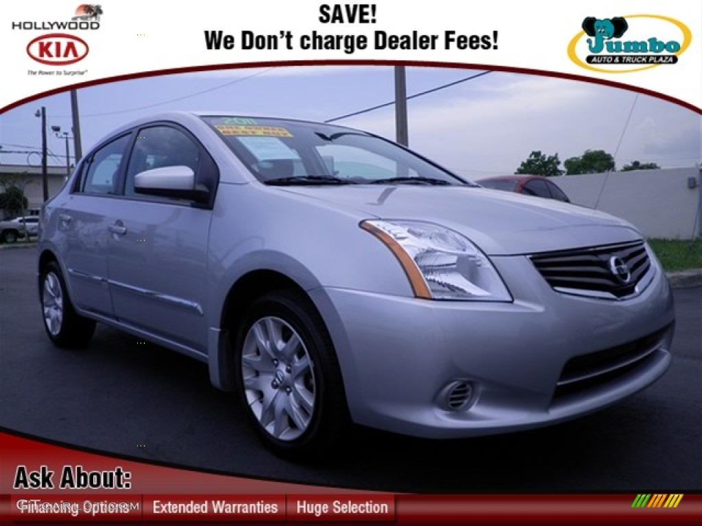 2011 Sentra 2.0 S - Brilliant Silver Metallic / Charcoal photo #1