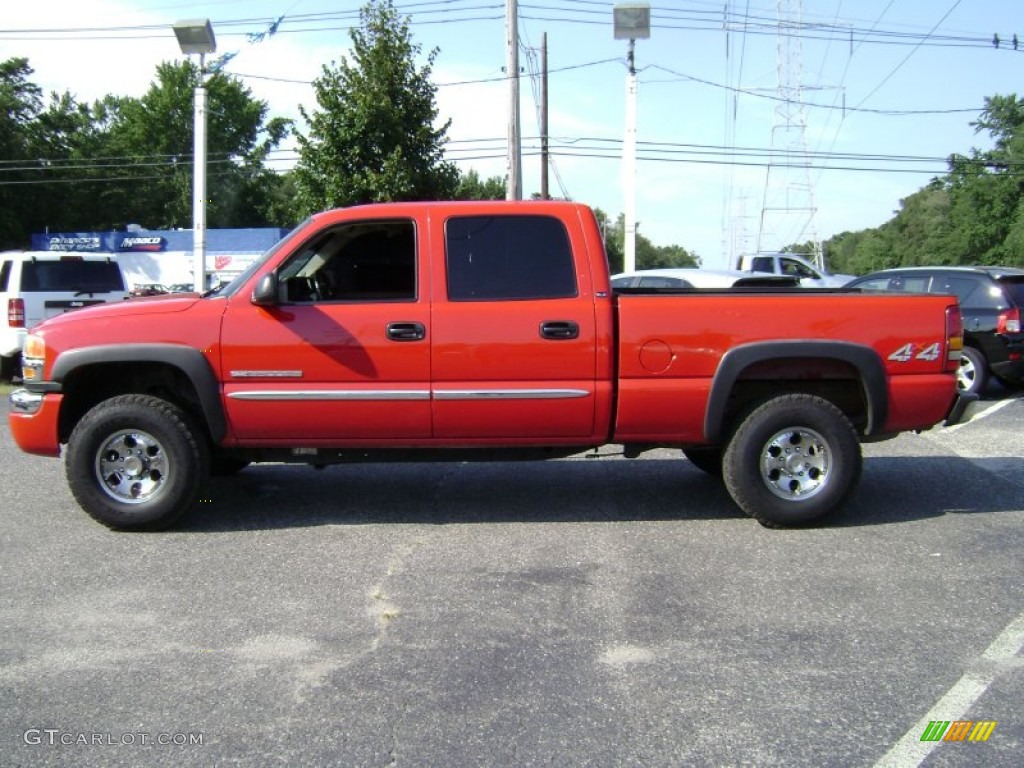 2003 Sierra 2500HD SLE Crew Cab 4x4 - Fire Red / Neutral photo #9