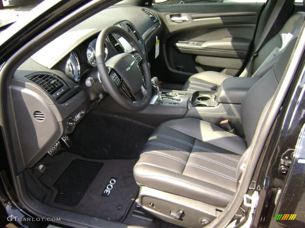 Black/Blue Accents Interior 2012 Chrysler 300 S Mopar '12 Edition Photo #69819247