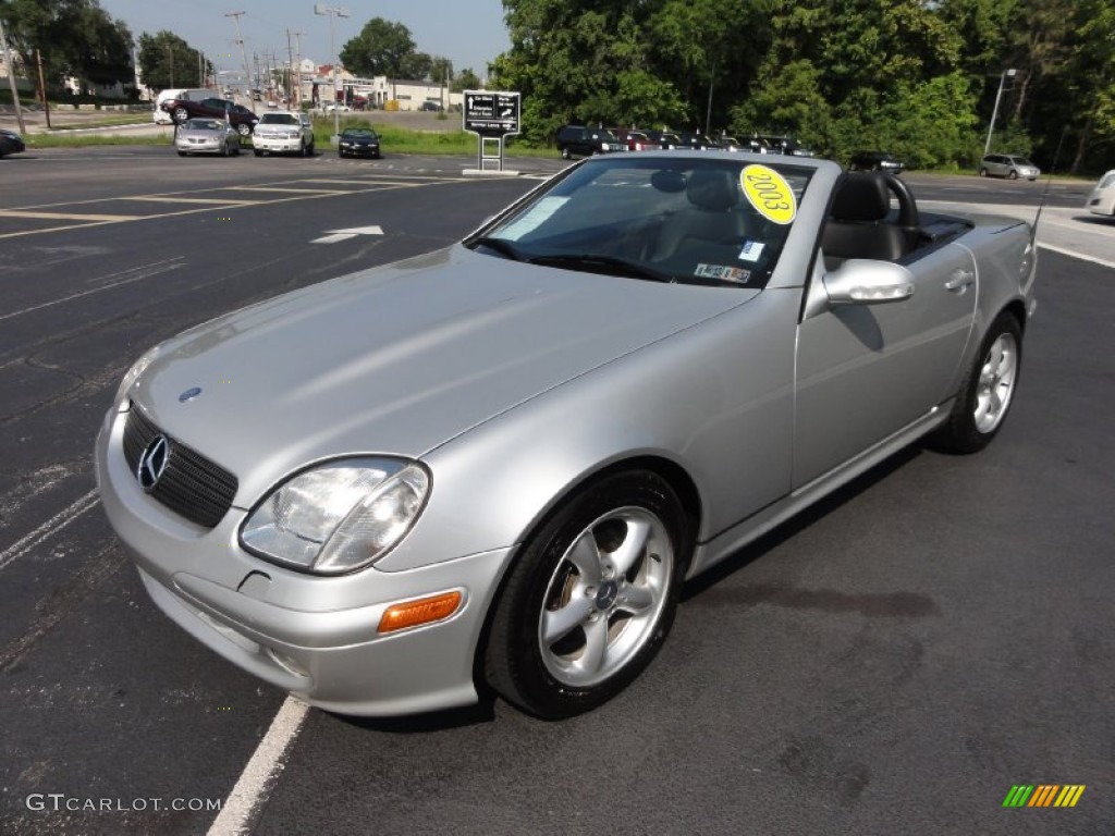 2003 SLK 320 Roadster - Brilliant Silver Metallic / Charcoal photo #2