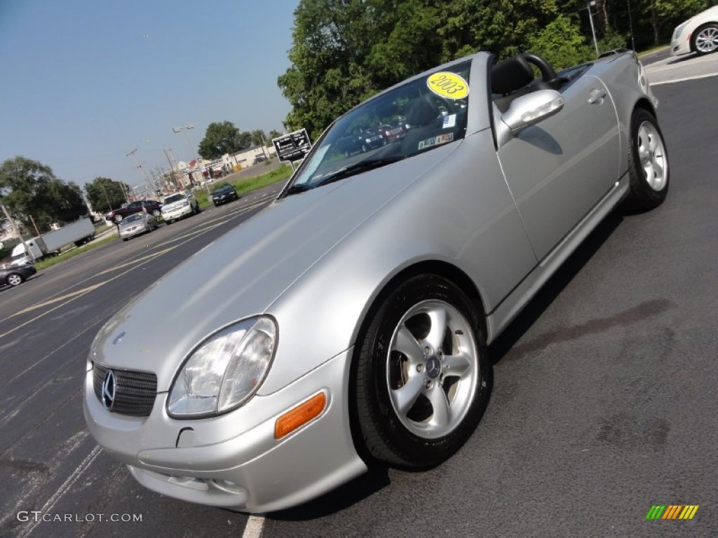 2003 SLK 320 Roadster - Brilliant Silver Metallic / Charcoal photo #3
