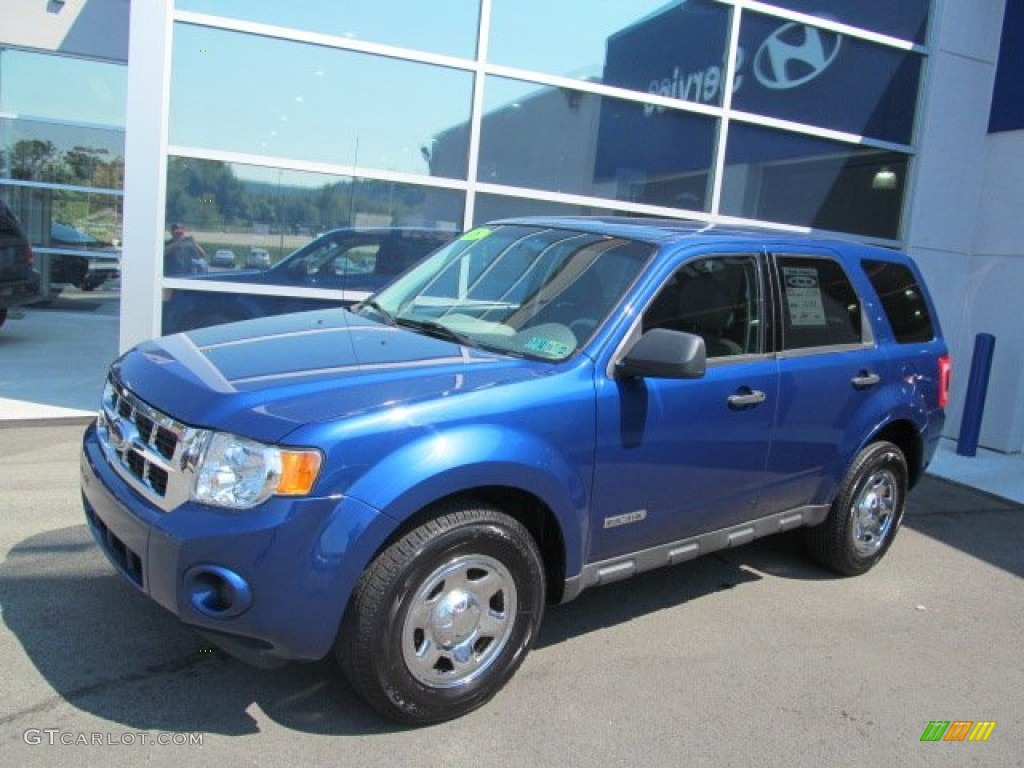 2008 Escape XLS 4WD - Vista Blue Metallic / Stone photo #1