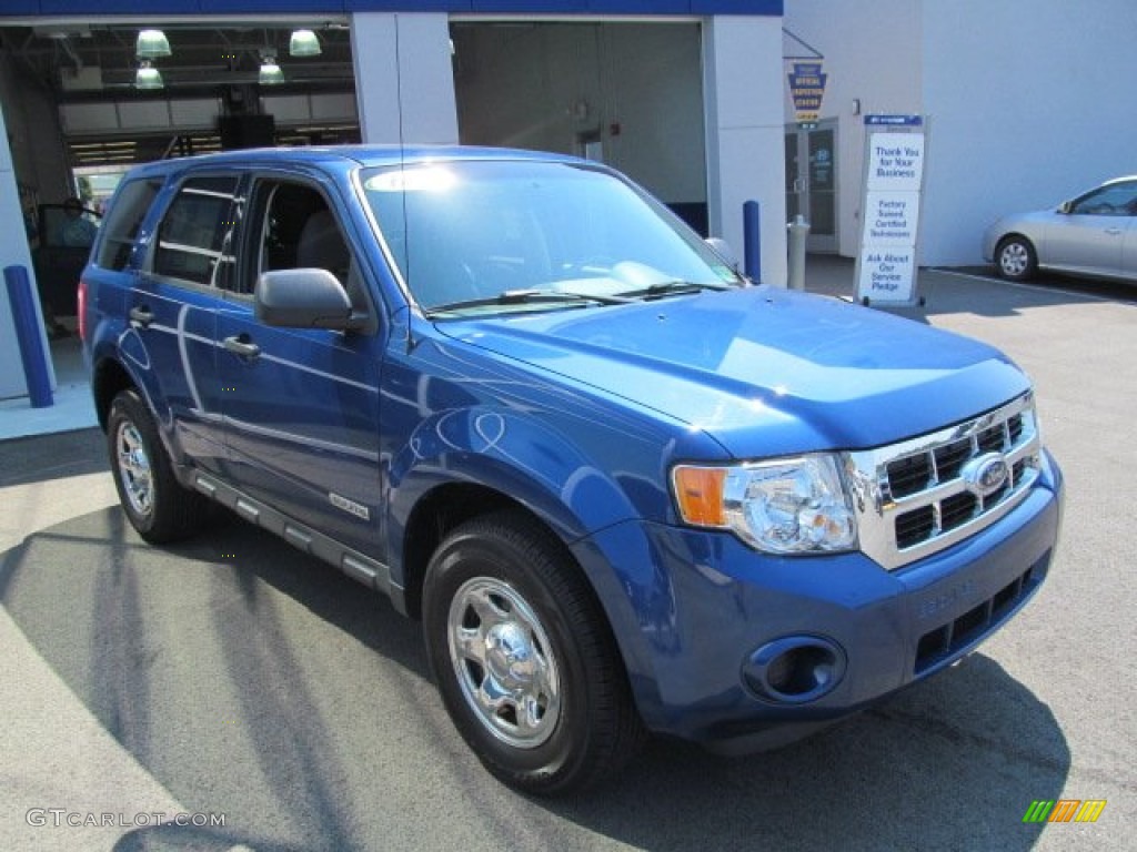 2008 Escape XLS 4WD - Vista Blue Metallic / Stone photo #5