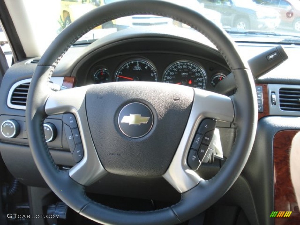 2013 Chevrolet Tahoe LT 4x4 Ebony Steering Wheel Photo #69826168