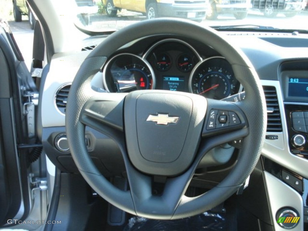 2013 Chevrolet Cruze LS Jet Black/Medium Titanium Steering Wheel Photo #69826507