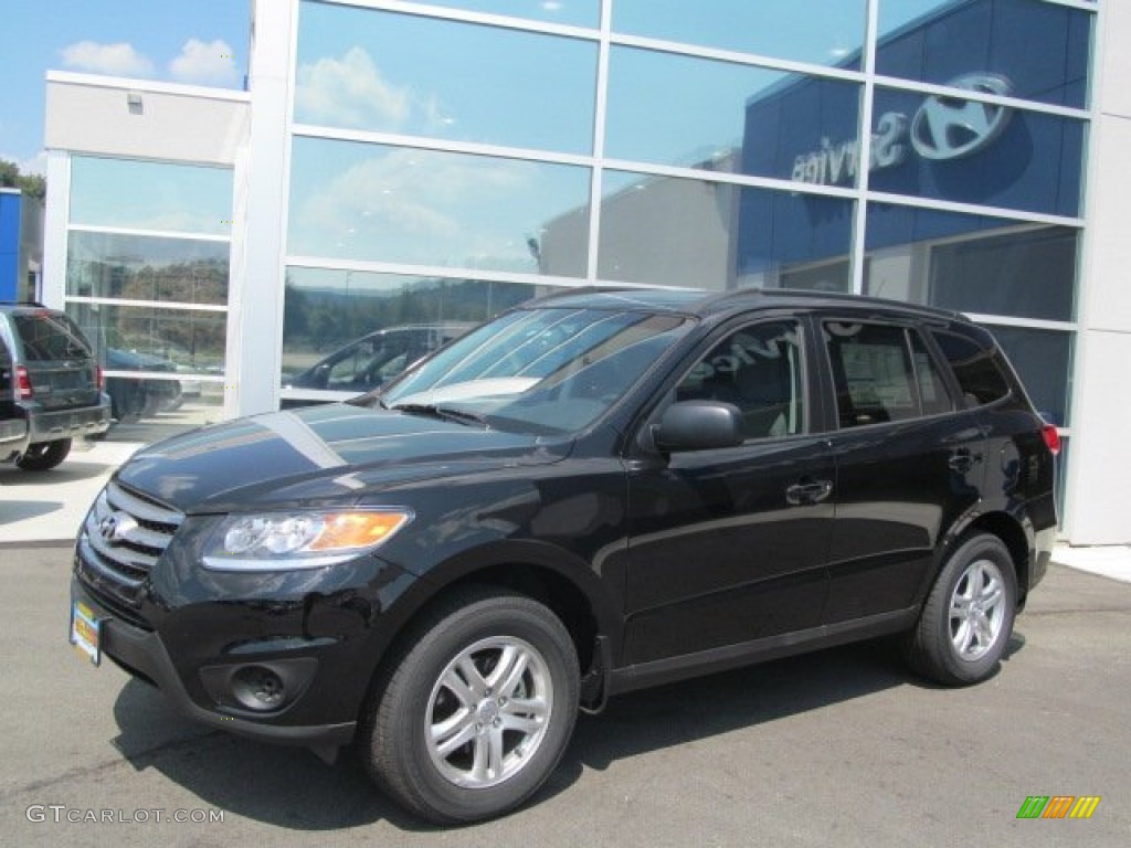 2012 Santa Fe GLS V6 AWD - Twilight Black / Gray photo #1