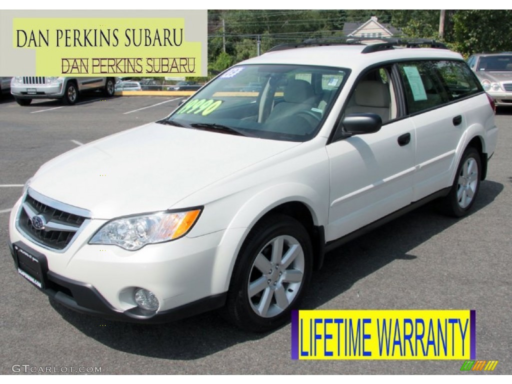 2009 Outback 2.5i Special Edition Wagon - Satin White Pearl / Warm Ivory photo #1