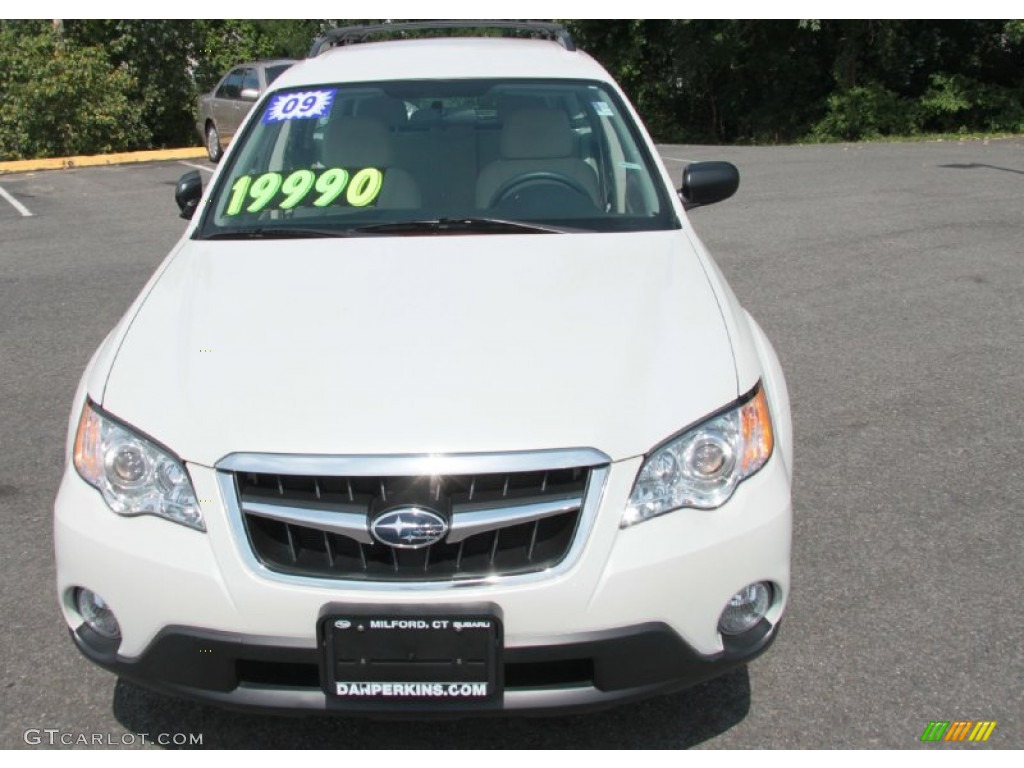 2009 Outback 2.5i Special Edition Wagon - Satin White Pearl / Warm Ivory photo #2