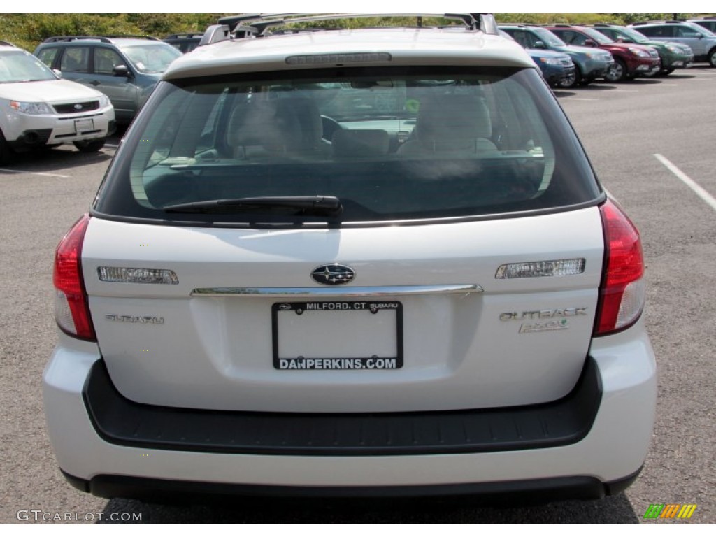 2009 Outback 2.5i Special Edition Wagon - Satin White Pearl / Warm Ivory photo #7