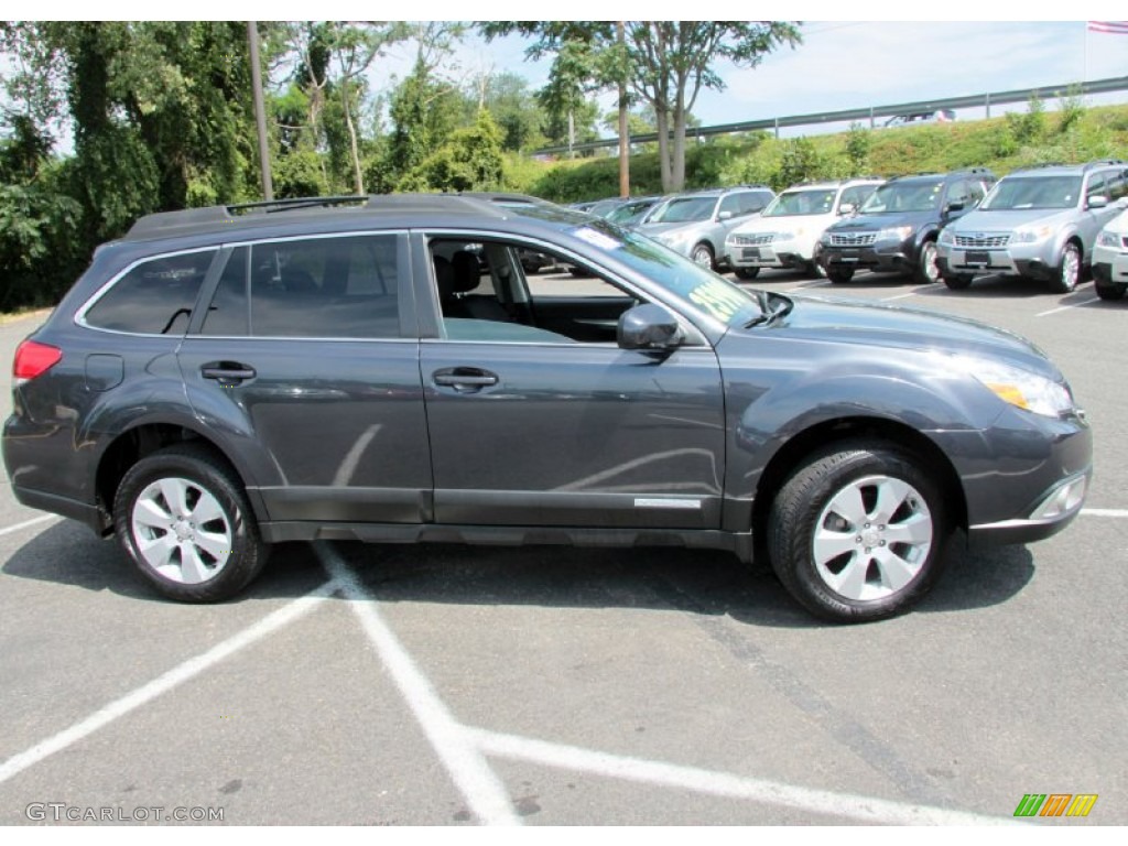 2011 Outback 2.5i Premium Wagon - Graphite Gray Metallic / Off Black photo #4