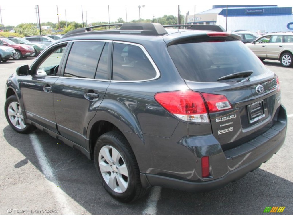 2011 Outback 2.5i Premium Wagon - Graphite Gray Metallic / Off Black photo #10