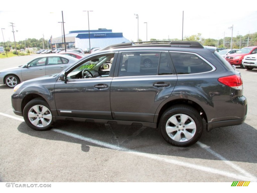 2011 Outback 2.5i Premium Wagon - Graphite Gray Metallic / Off Black photo #11