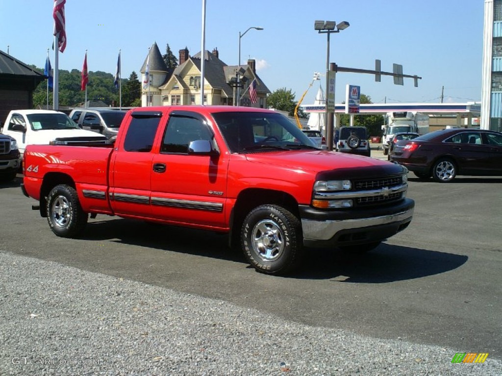 1999 Silverado 1500 LS Extended Cab 4x4 - Victory Red / Graphite photo #6