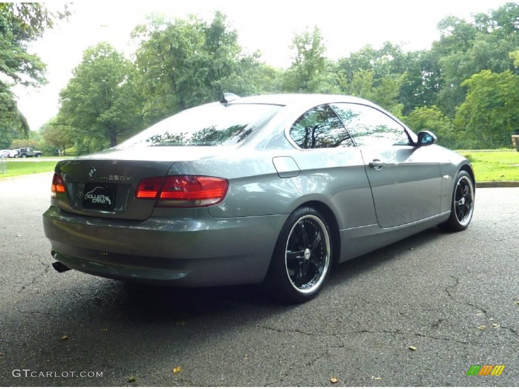 2007 3 Series 328xi Coupe - Titanium Silver Metallic / Coral Red/Black photo #4