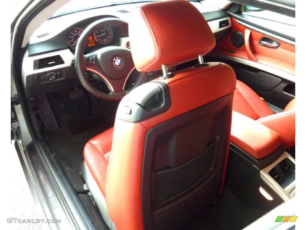 2007 3 Series 328xi Coupe - Titanium Silver Metallic / Coral Red/Black photo #19