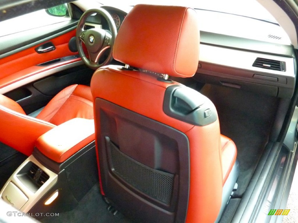 2007 3 Series 328xi Coupe - Titanium Silver Metallic / Coral Red/Black photo #22