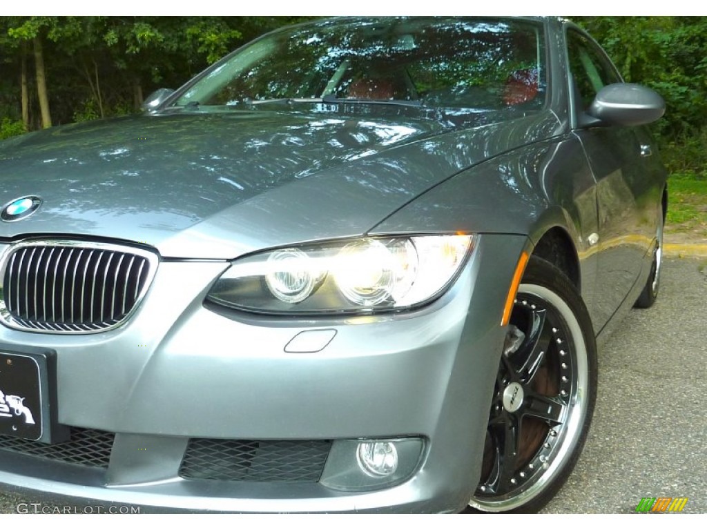 2007 3 Series 328xi Coupe - Titanium Silver Metallic / Coral Red/Black photo #29