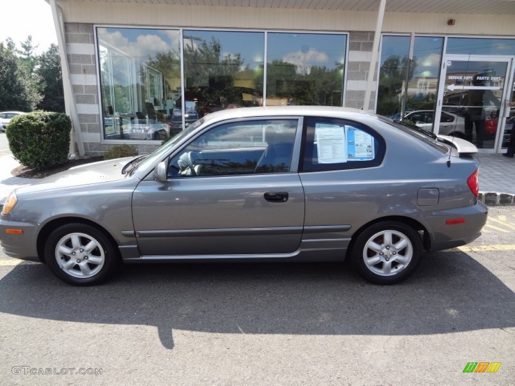2004 Accent GL Coupe - Stormy Gray / Gray photo #3