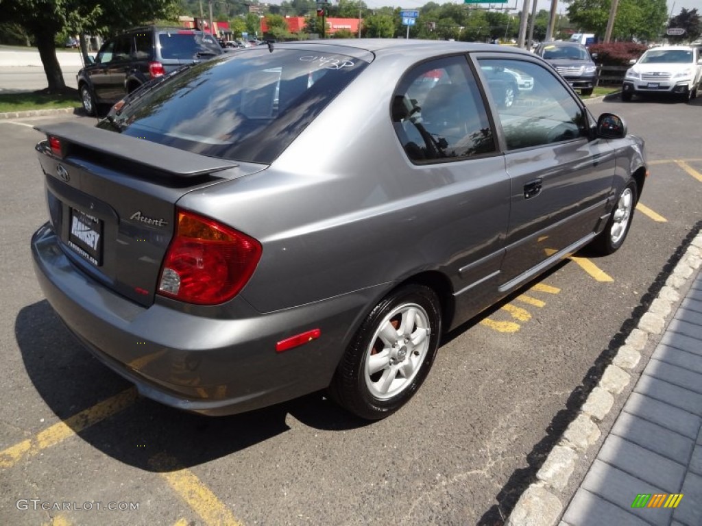 2004 Accent GL Coupe - Stormy Gray / Gray photo #6