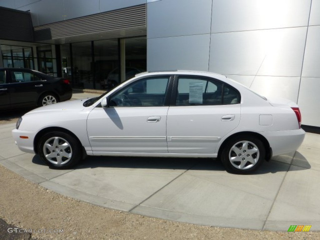 2006 Elantra Limited Sedan - Nordic White / Beige photo #2