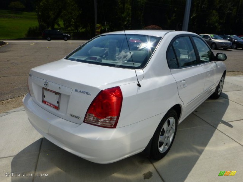 2006 Elantra Limited Sedan - Nordic White / Beige photo #5