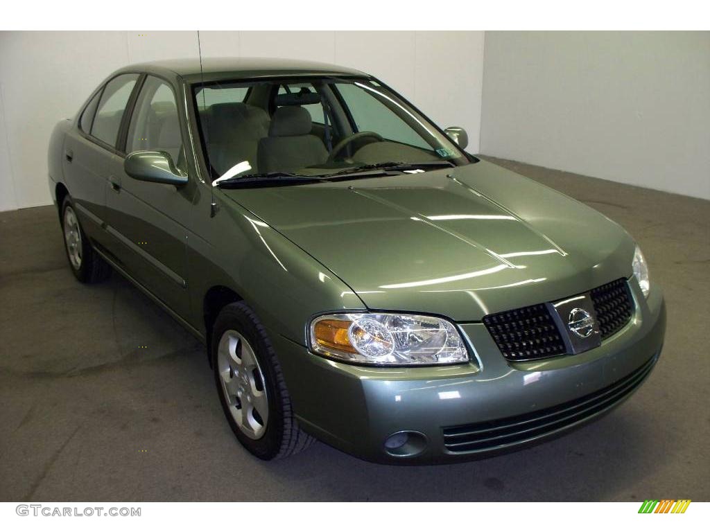 2005 Sentra 1.8 S - Jaded Green / Taupe photo #1