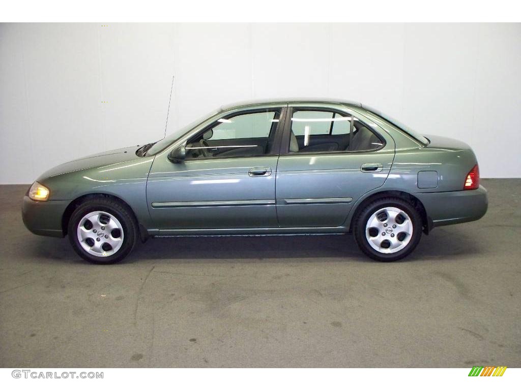 2005 Sentra 1.8 S - Jaded Green / Taupe photo #3
