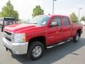 2009 Victory Red Chevrolet Silverado 2500HD LT Crew Cab 4x4  photo #3