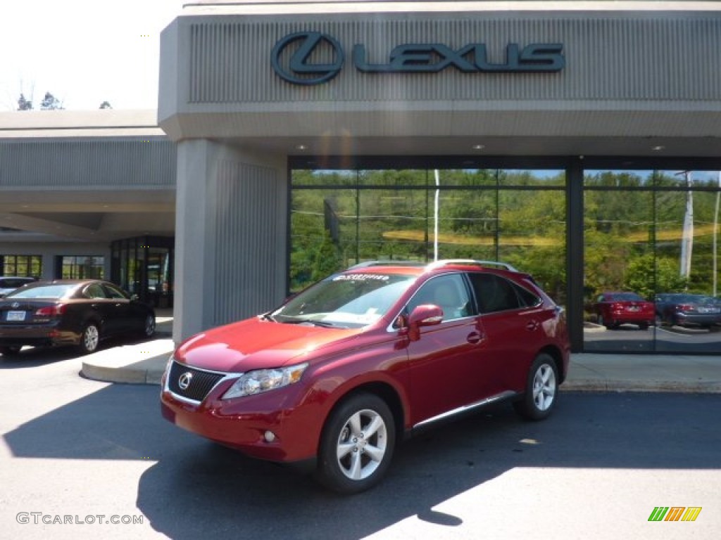 2010 RX 350 AWD - Matador Red Mica / Parchment/Brown Walnut photo #1