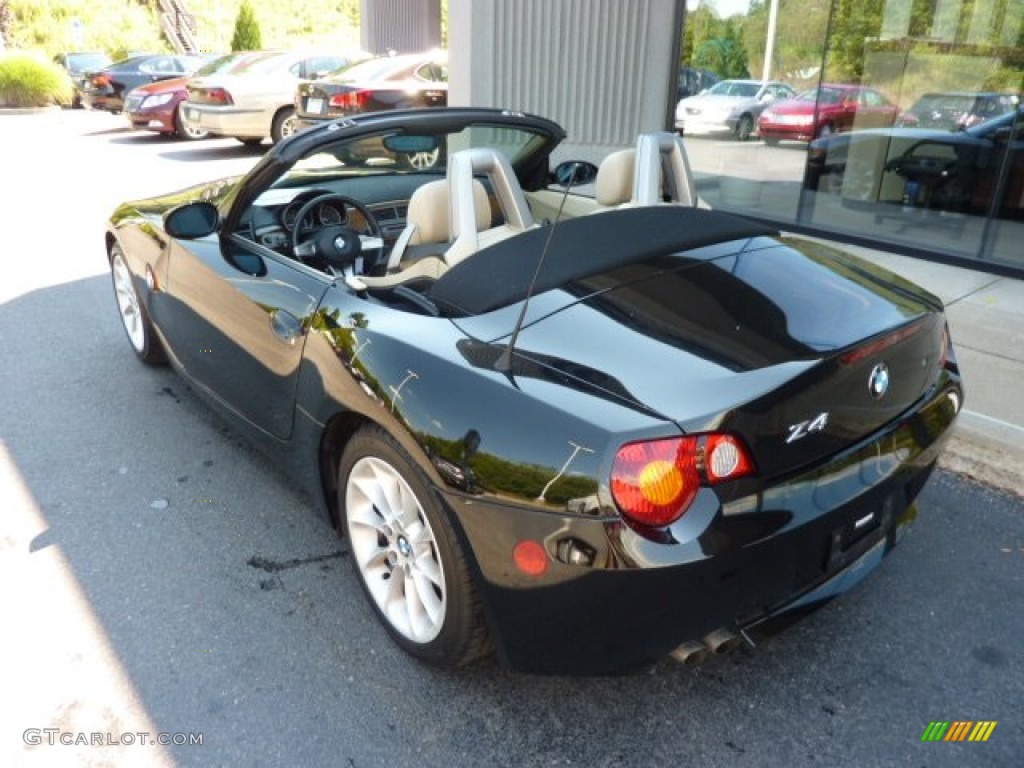 2003 Z4 2.5i Roadster - Jet Black / Beige photo #3