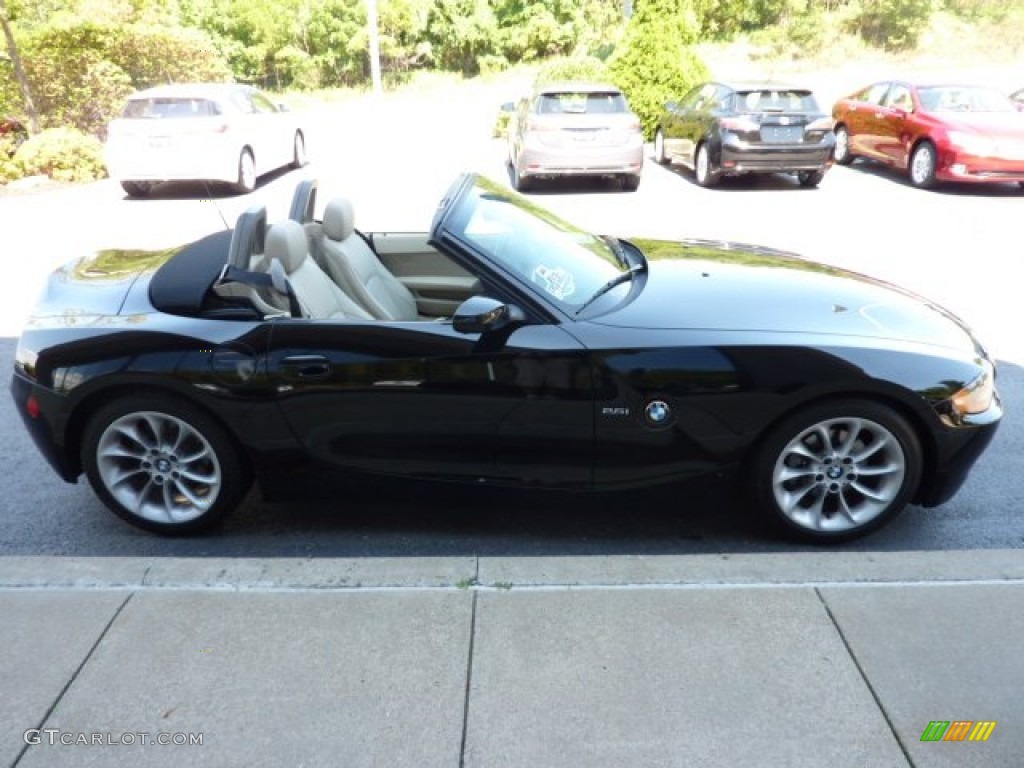 2003 Z4 2.5i Roadster - Jet Black / Beige photo #6