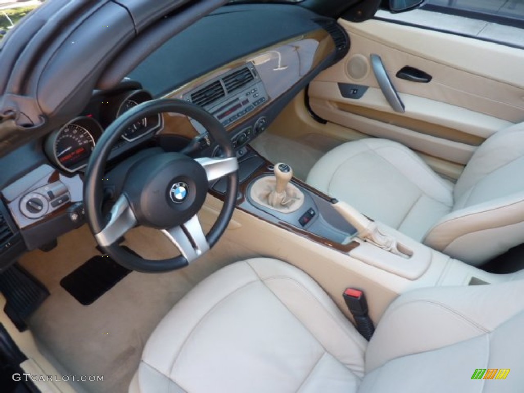 Beige Interior 2003 BMW Z4 2.5i Roadster Photo #69839038