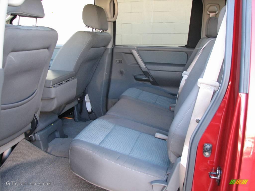 2005 Titan SE Crew Cab 4x4 - Red Brawn / Steel photo #7