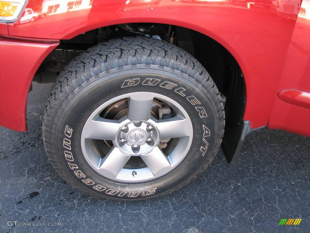 2005 Titan SE Crew Cab 4x4 - Red Brawn / Steel photo #9