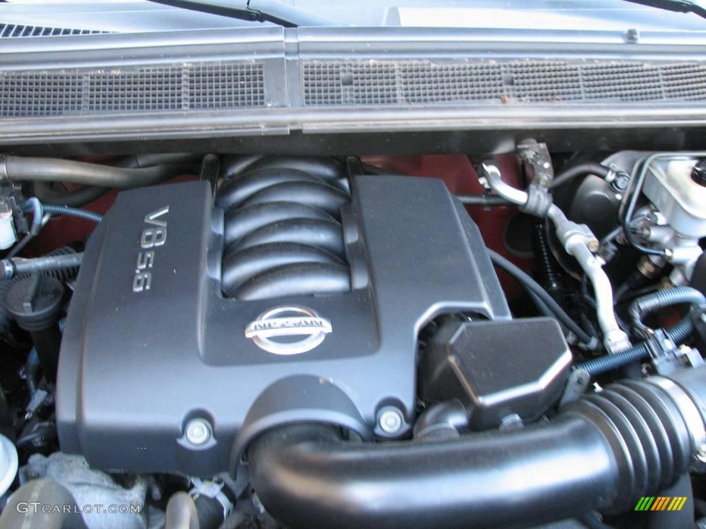 2005 Titan SE Crew Cab 4x4 - Red Brawn / Steel photo #10