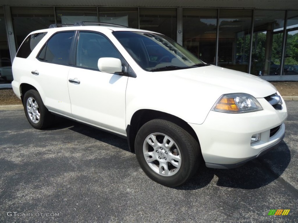 2004 MDX  - Aspen White Pearl / Saddle photo #4