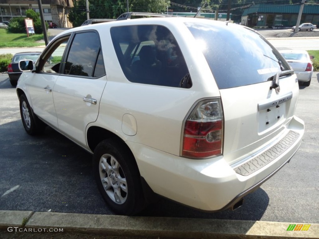 2004 MDX  - Aspen White Pearl / Saddle photo #8