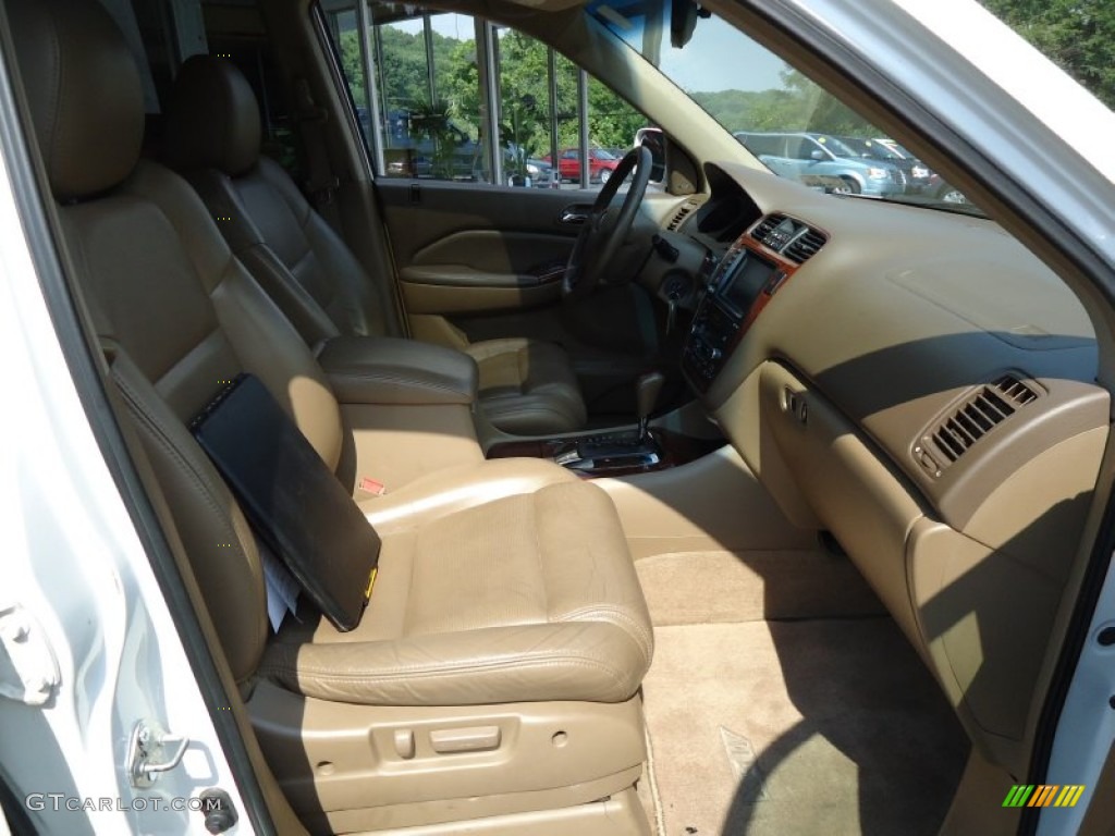 2004 MDX  - Aspen White Pearl / Saddle photo #16