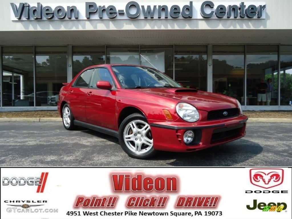 2003 Impreza WRX Sedan - Sedona Red Pearl / Black photo #1