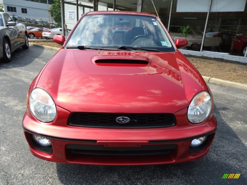 2003 Impreza WRX Sedan - Sedona Red Pearl / Black photo #3