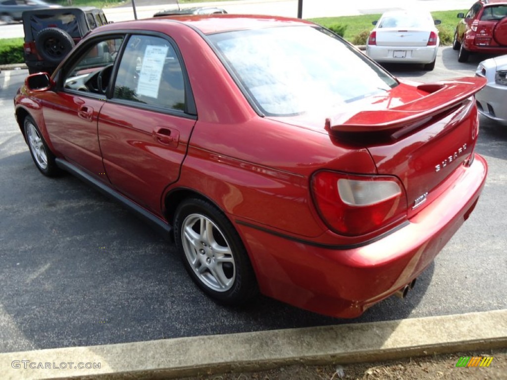2003 Impreza WRX Sedan - Sedona Red Pearl / Black photo #8