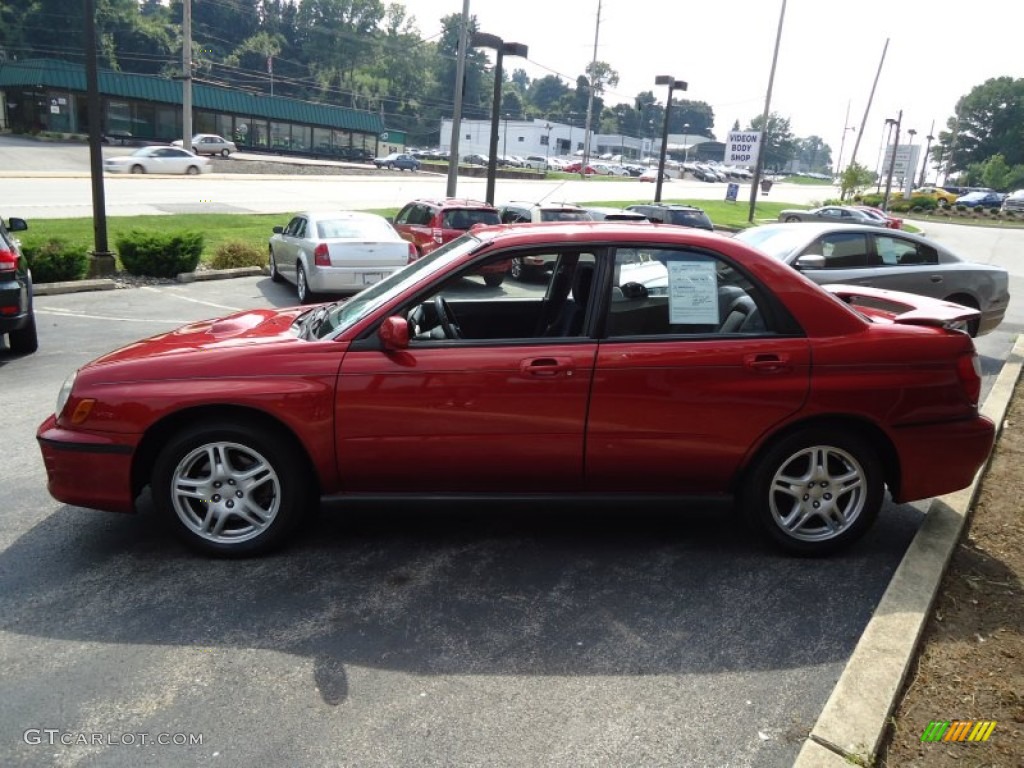 2003 Impreza WRX Sedan - Sedona Red Pearl / Black photo #9
