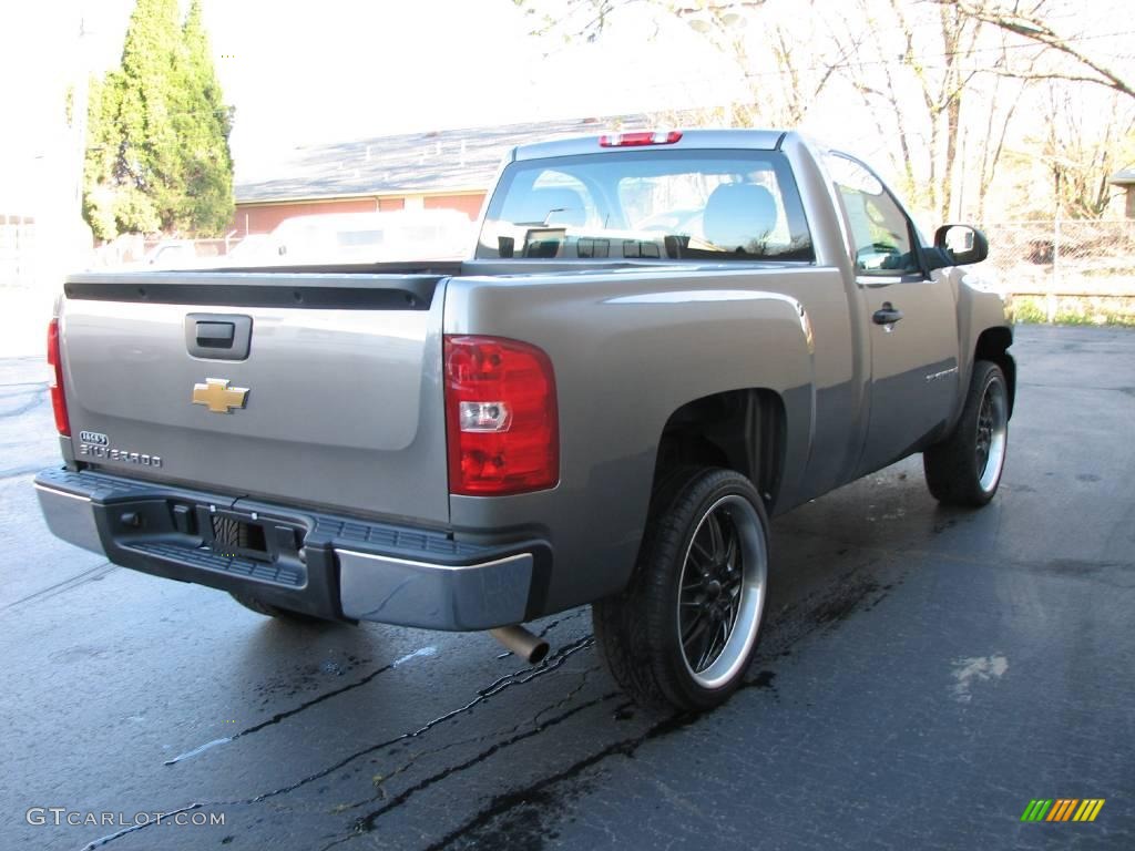 2007 Silverado 1500 Work Truck Regular Cab - Graystone Metallic / Dark Titanium Gray photo #5