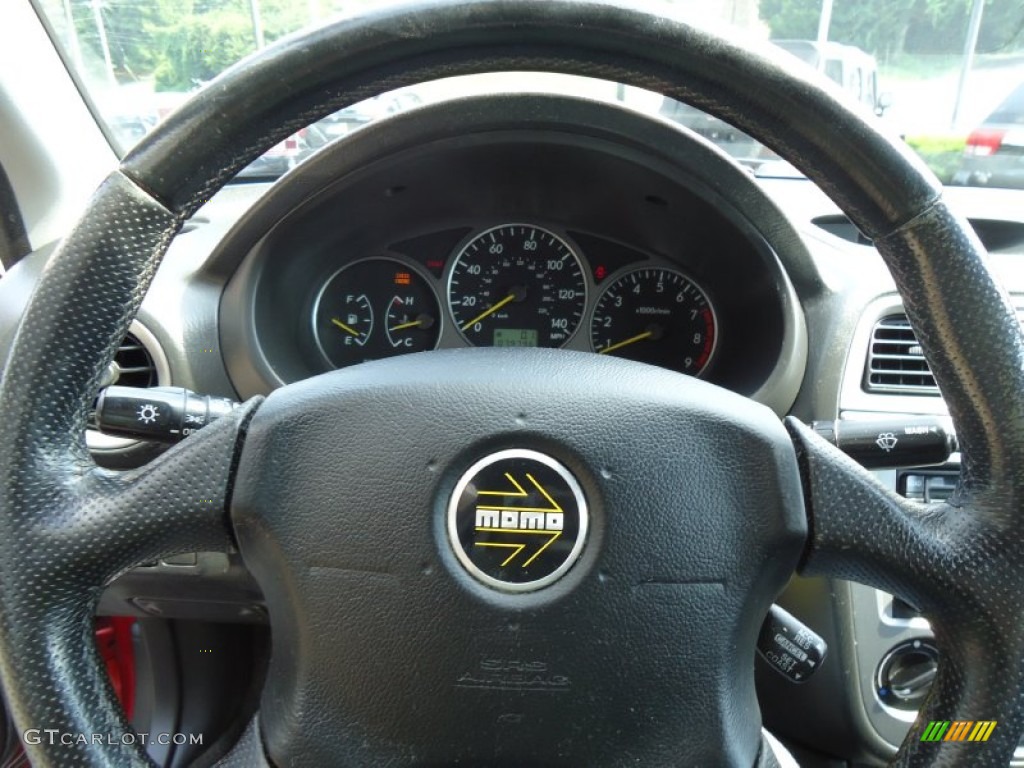 2003 Subaru Impreza WRX Sedan Black Steering Wheel Photo #69842422